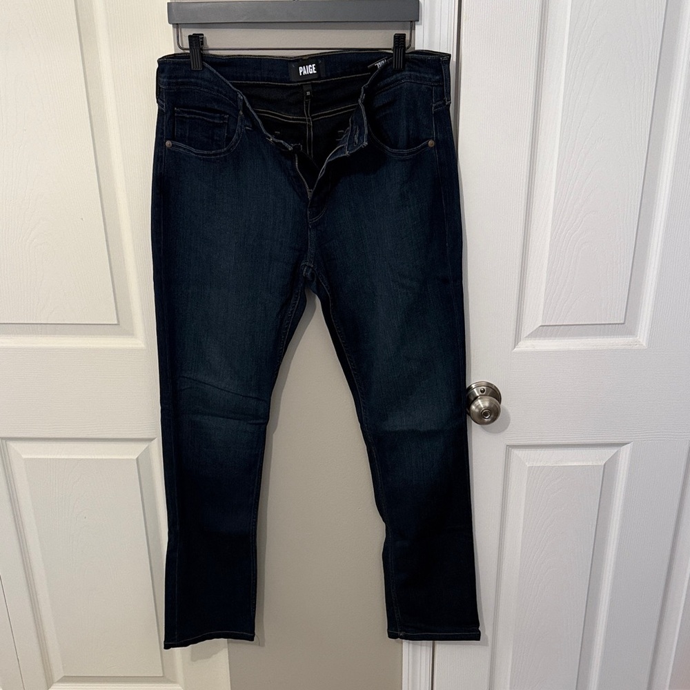 PAIGE Men's Slim Jeans in Dark Blue